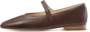 7or9 Mary Jane Flats Women Comfortable Mary Jane Shoes for Women Air-Touch Foam Lambskin Casual Shoes- Silver, Brown, Almond, Black