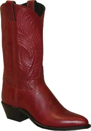 Abilene Women's Cowhide Cowgirl Boot Pointed Toe Red 8.5 M US