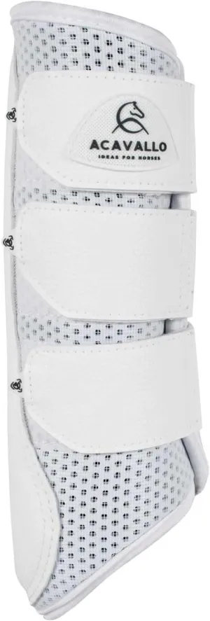 Acavallo Hind Brushing Boots Perforated Neoprene, Large Size, White