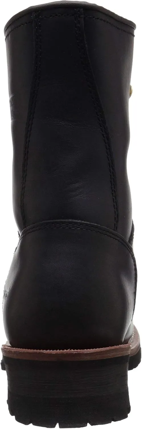 Ad Tec 9" Women Logger Boots Crazy Horse Leather, Plain Soft Safety Toe with Oil Resistant Lug Sole