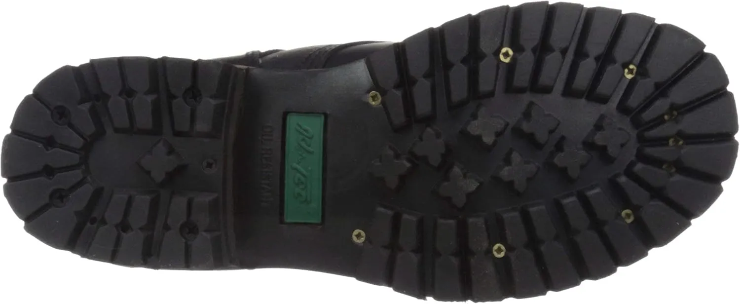 Ad Tec 9" Women Logger Boots Crazy Horse Leather, Plain Soft Safety Toe with Oil Resistant Lug Sole