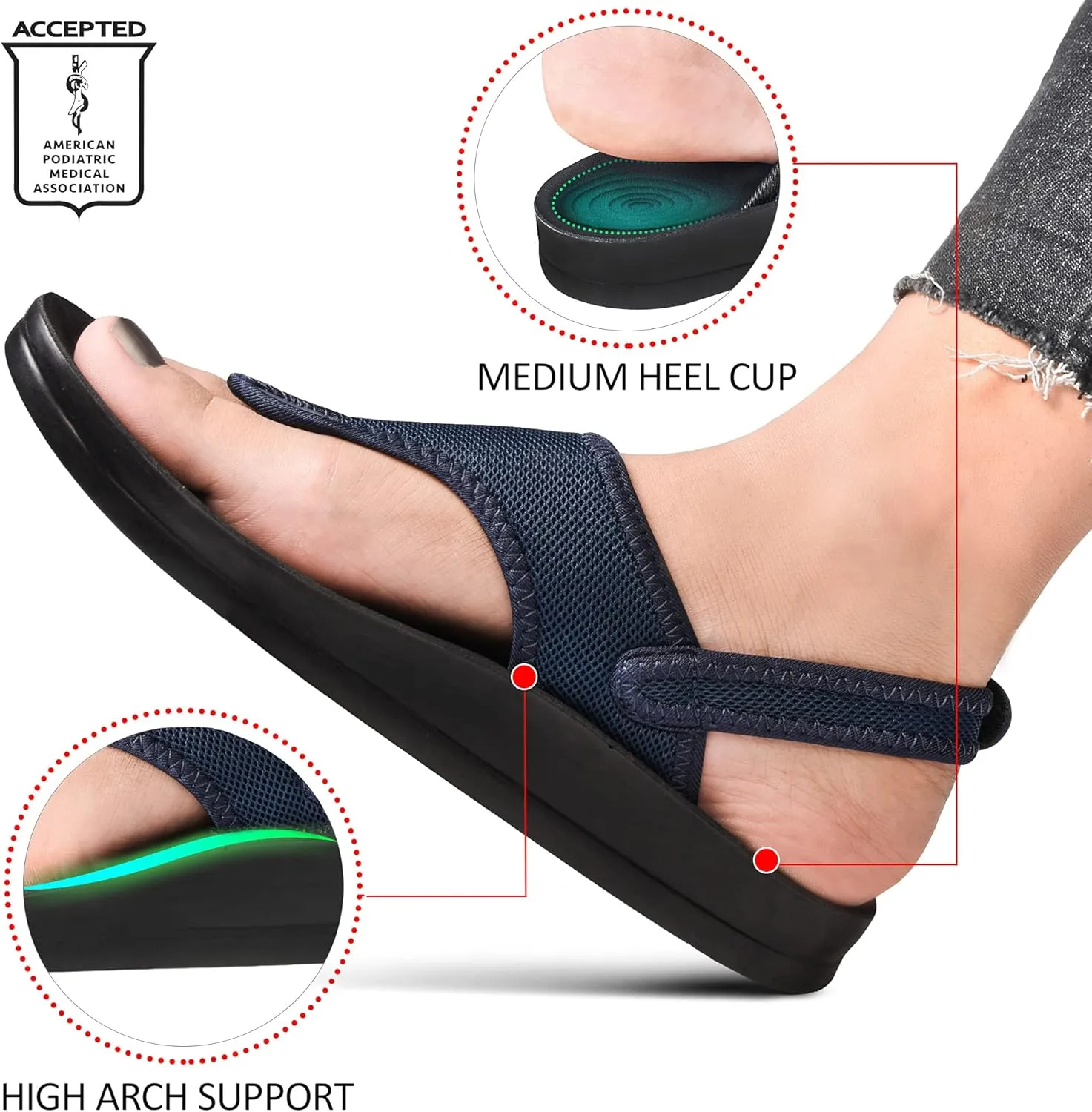 AEROTHOTIC Women's Coral Arch Support Back Strap Sandals