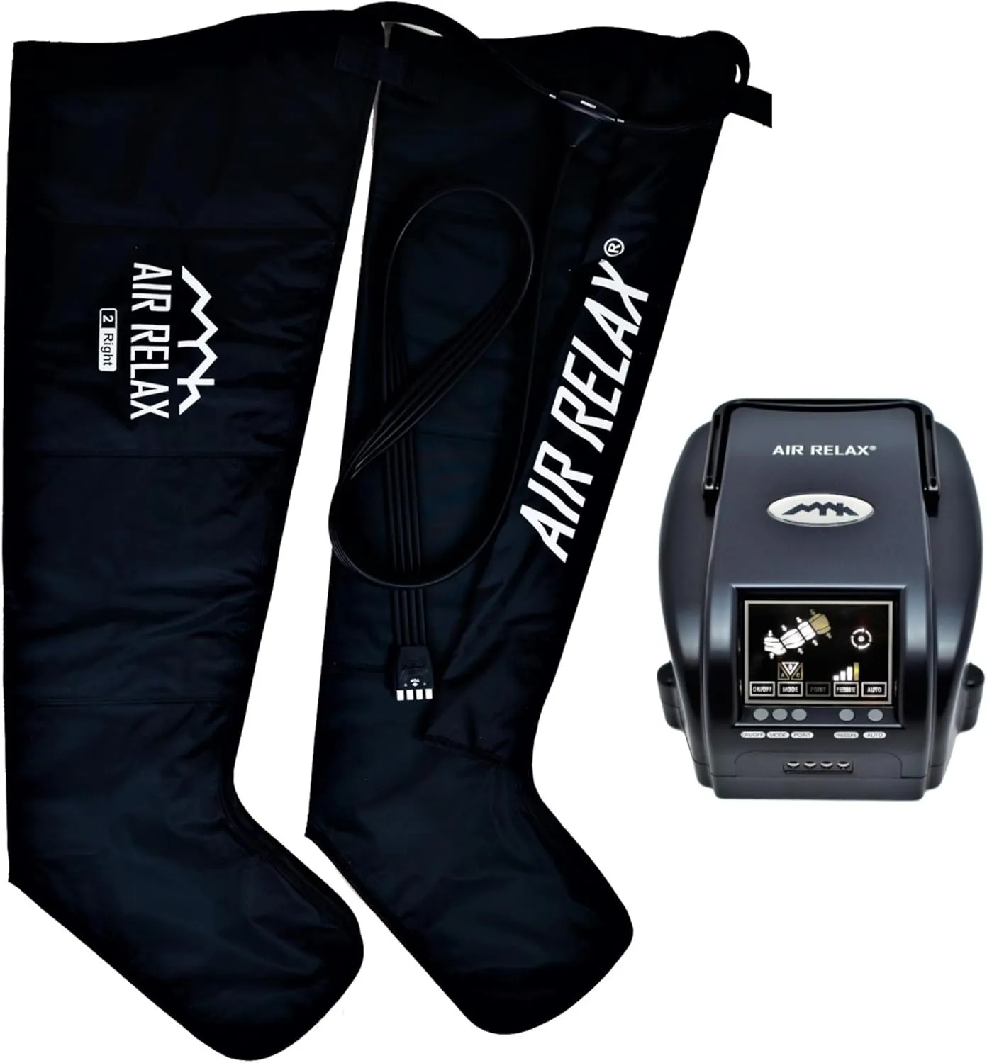 Air Relax AR-2 Professional Compression Boots, FDA Cleared Leg Recovery System, Medical Grade Recovery Boots and Pump, 3 Therapy Modes 4 Chambers, for Circulation in Legs and Muscle Relief