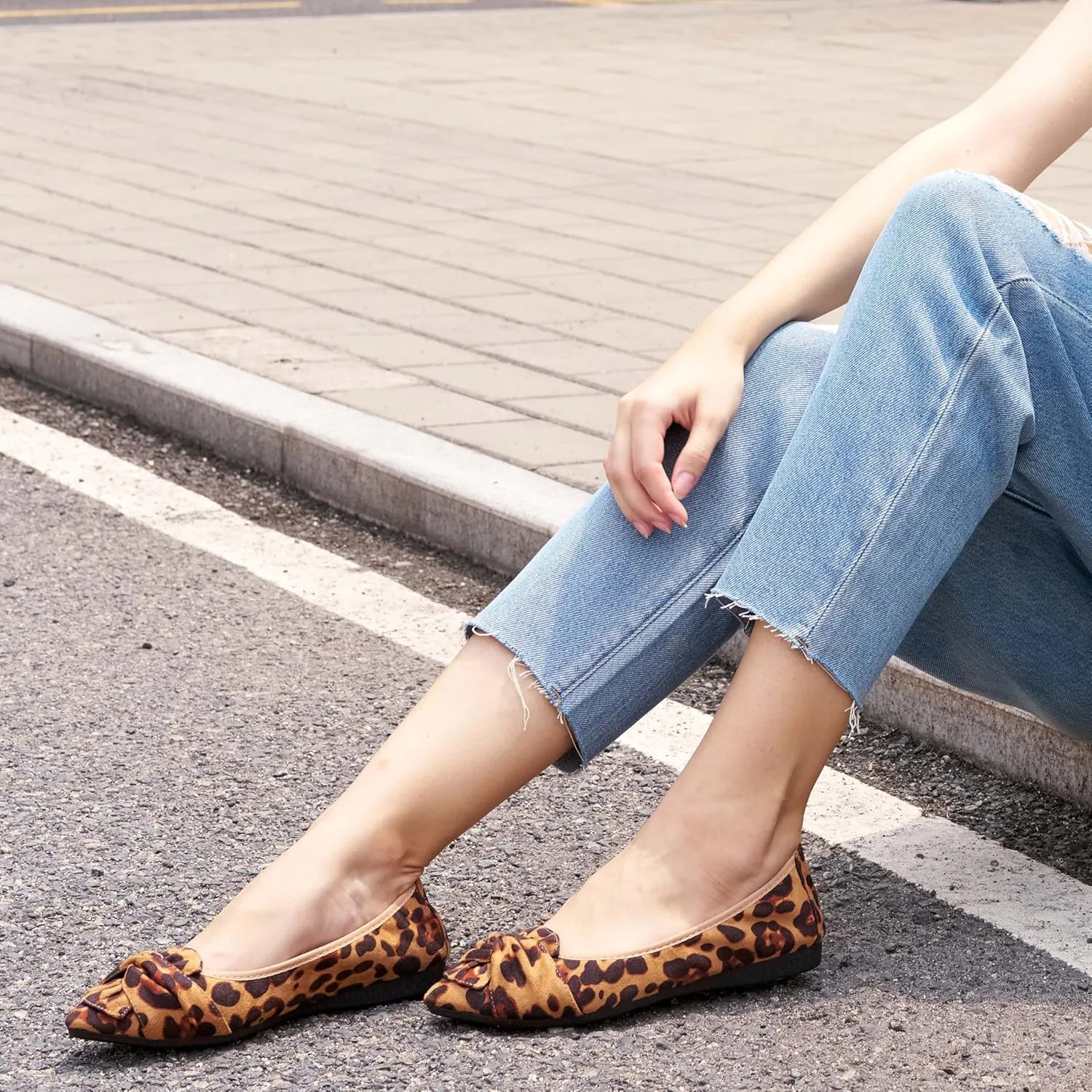 Aomigoct Ballet Flats for Women Dressy: Pointed Toe Comfortable Wedding Womens Flats - Casual Work Walking Shoes