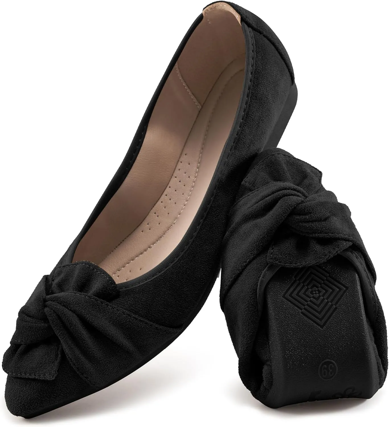 Aomigoct Ballet Flats for Women Dressy: Pointed Toe Comfortable Wedding Womens Flats - Casual Work Walking Shoes