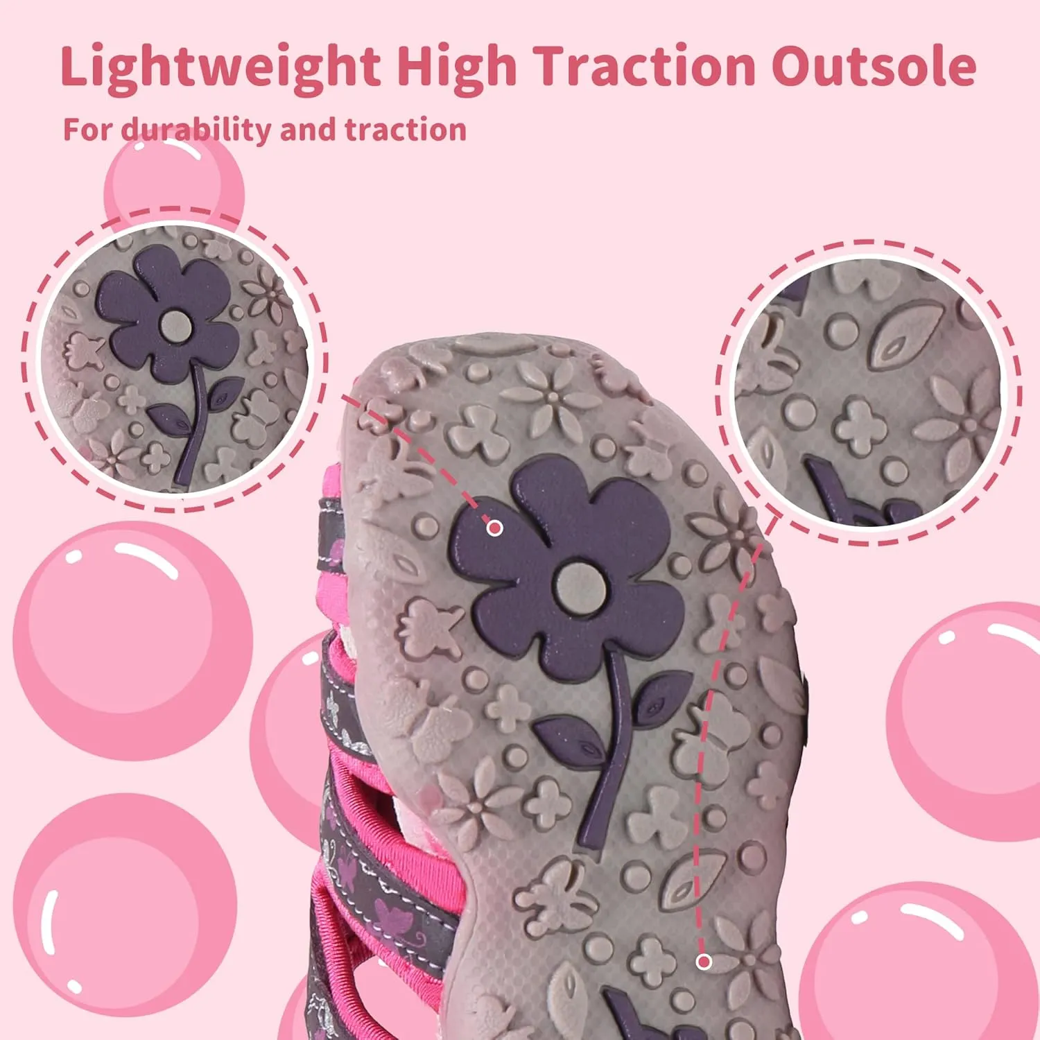 Apakowa Kids Girls Soft Sole Closed Toe Sandals Summer Shoes with Arch Support (Toddler/Little Kid)