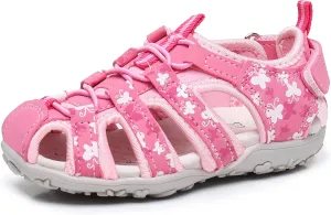 Apakowa Kids Girls Soft Sole Closed Toe Sandals Summer Shoes with Arch Support (Toddler/Little Kid)