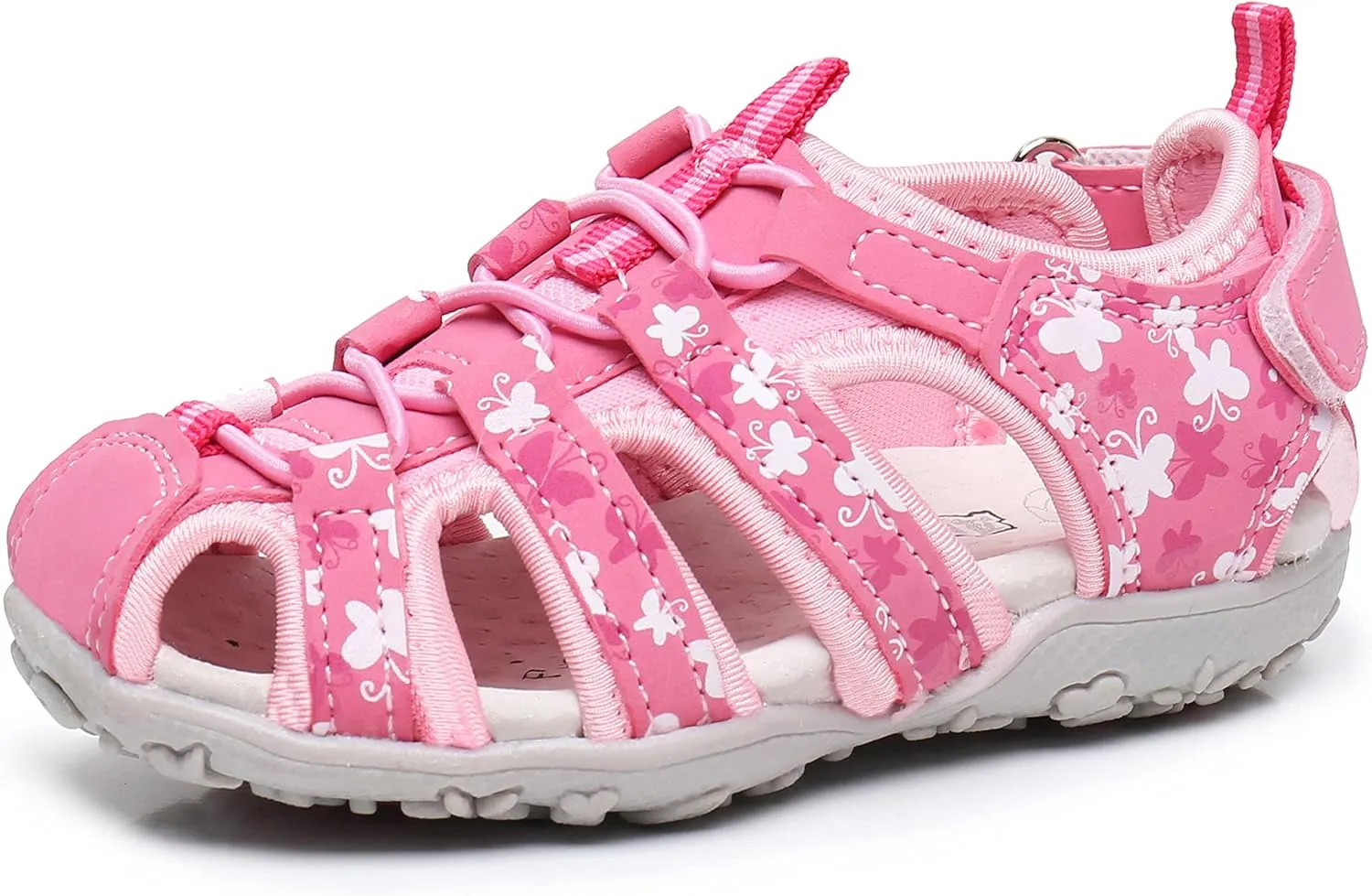 Apakowa Kids Girls Soft Sole Closed Toe Sandals Summer Shoes with Arch Support (Toddler/Little Kid)