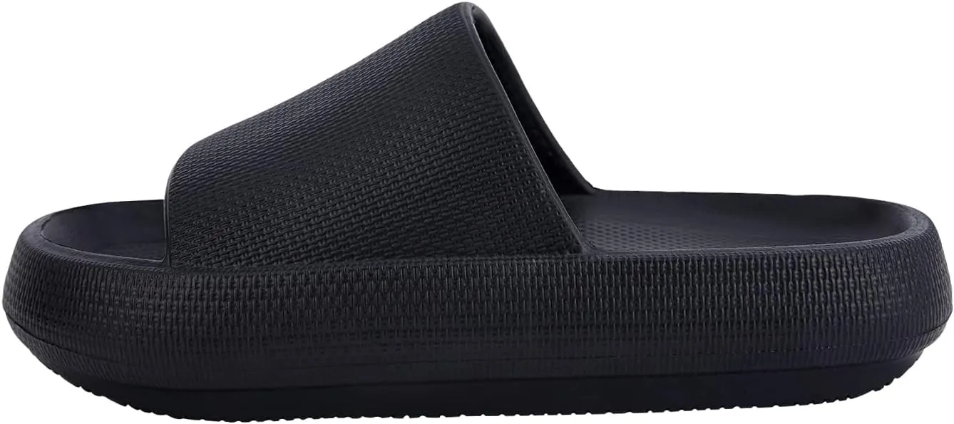 AUSLAND Women's Cloud Slides - Thick Sole Non-Slip Slippers Sandals, Lightweight Quick-Dry EVA Foam Shoes Indoor Outdoor Comfort 90111