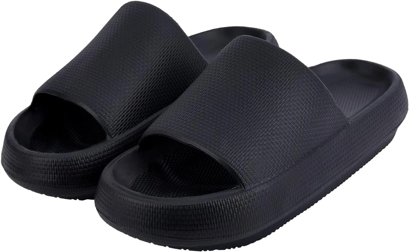 AUSLAND Women's Cloud Slides - Thick Sole Non-Slip Slippers Sandals, Lightweight Quick-Dry EVA Foam Shoes Indoor Outdoor Comfort 90111