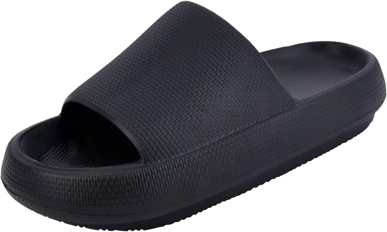 AUSLAND Women's Cloud Slides - Thick Sole Non-Slip Slippers Sandals, Lightweight Quick-Dry EVA Foam Shoes Indoor Outdoor Comfort 90111