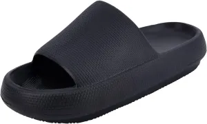 AUSLAND Women's Cloud Slides - Thick Sole Non-Slip Slippers Sandals, Lightweight Quick-Dry EVA Foam Shoes Indoor Outdoor Comfort 90111