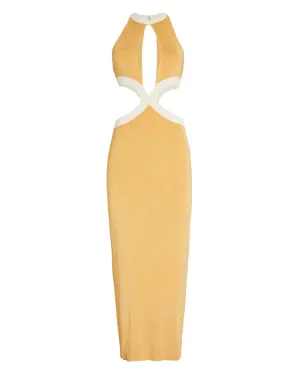 AUTEUR Bridgit Rib Knit Cut-Out Maxi Dress