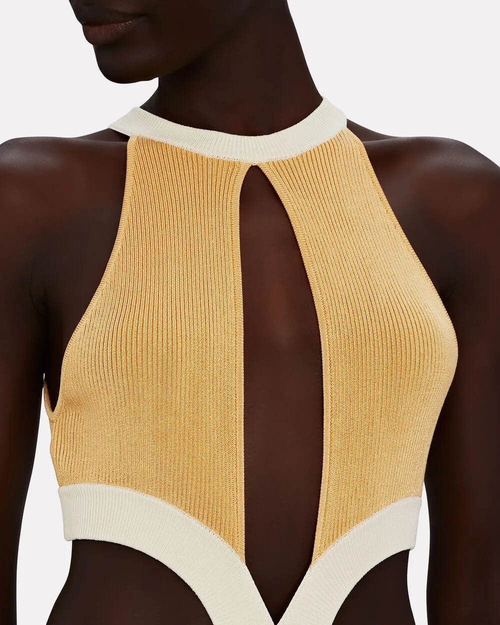 AUTEUR Bridgit Rib Knit Cut-Out Maxi Dress