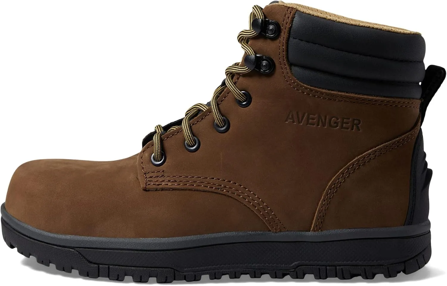Avenger Work Boots Reflex Shoes for Women – Leather Upper – PU Midsole – Mesh Lining – Flex-Welt Construction