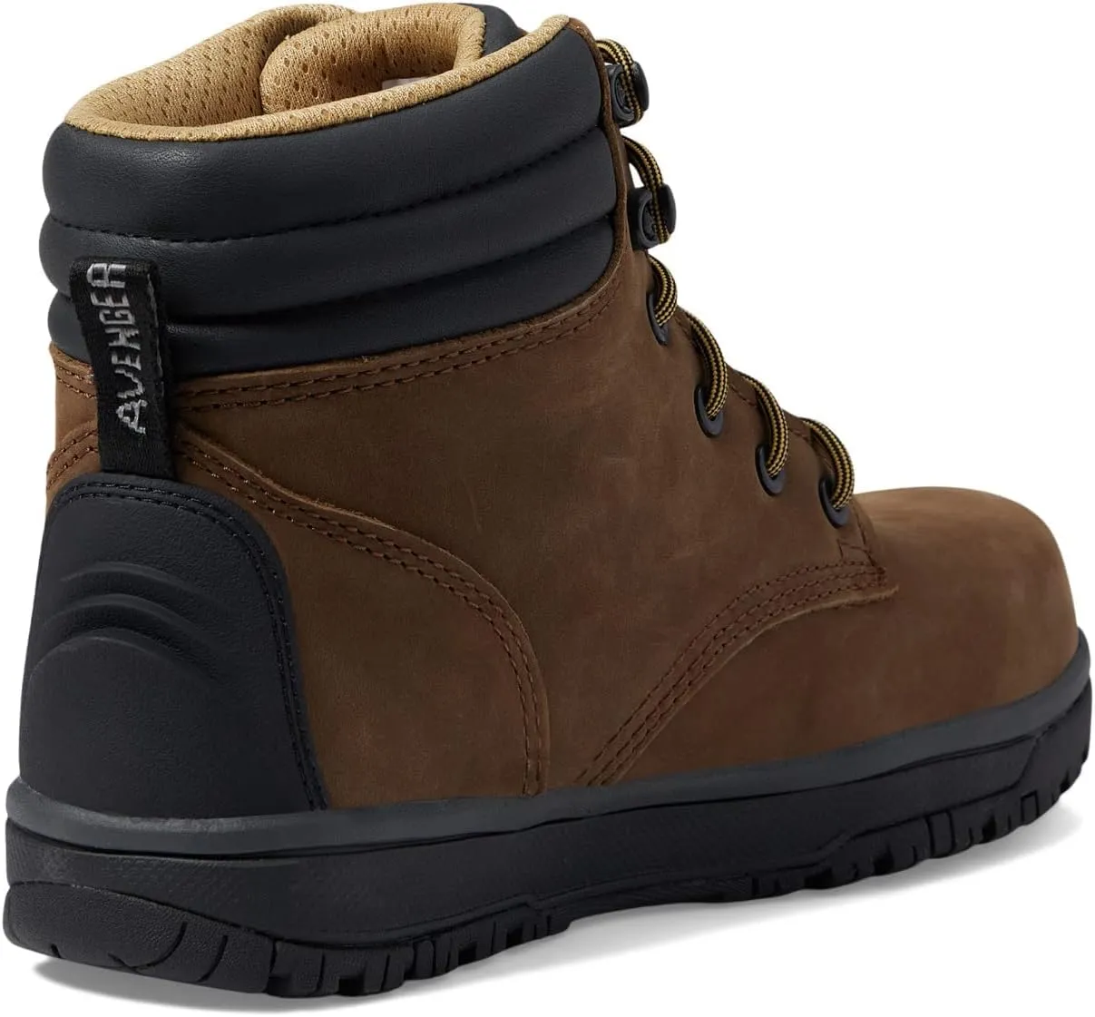 Avenger Work Boots Reflex Shoes for Women – Leather Upper – PU Midsole – Mesh Lining – Flex-Welt Construction