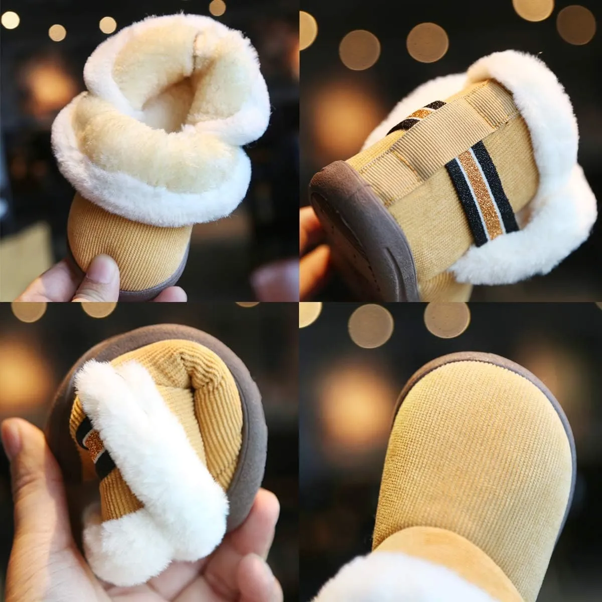Baby Boy Girl Winter Snow Boots,Cotton Anti-Skid Sole Warm Infant Toddler Prewalker Booties Crib Shoes for Girls Boys