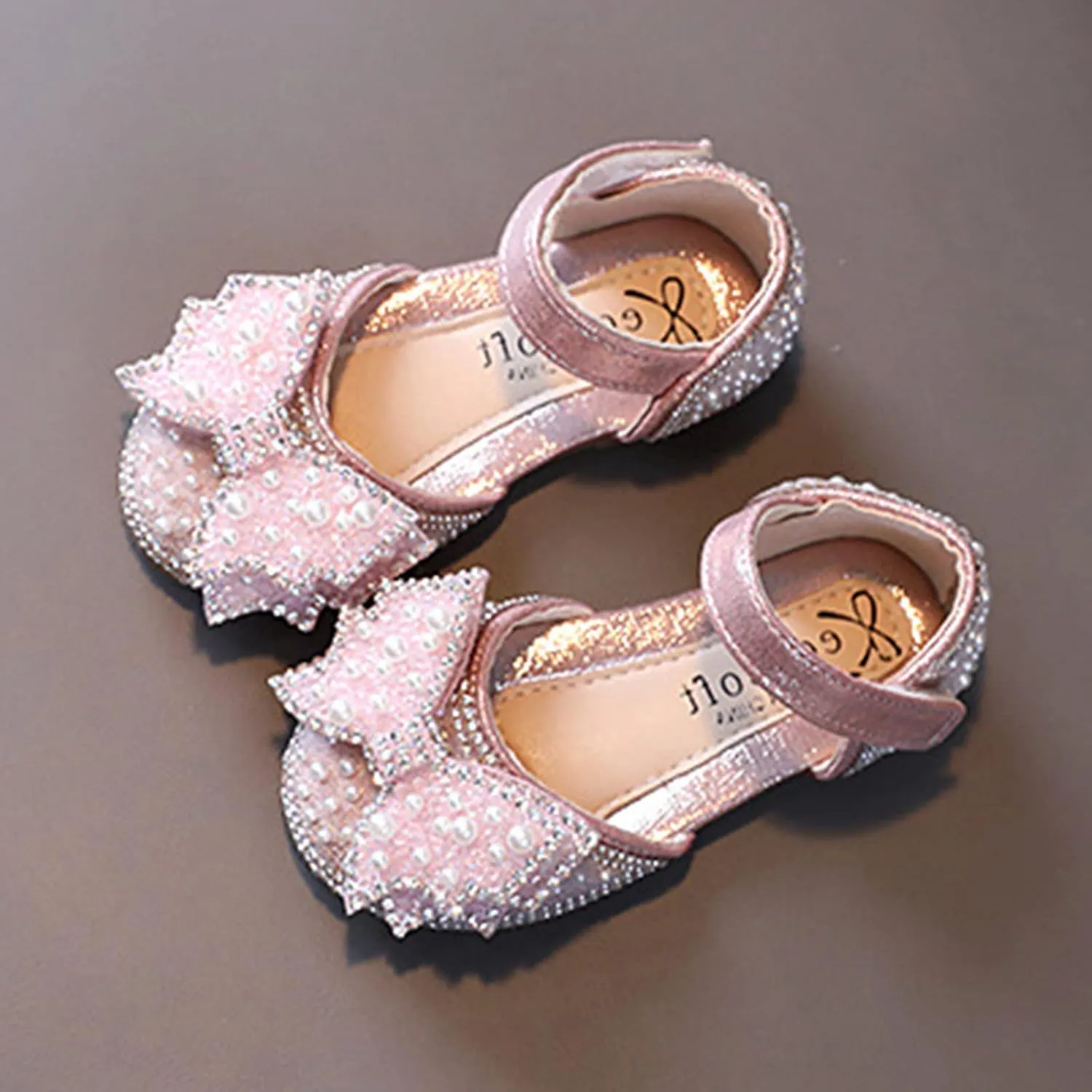 Baby Girls Premium Mary Jane Flats Rubber Sole Moccasins Rubber Sole Mary Jane Crib Shoes Baby Special Occasion Shoes