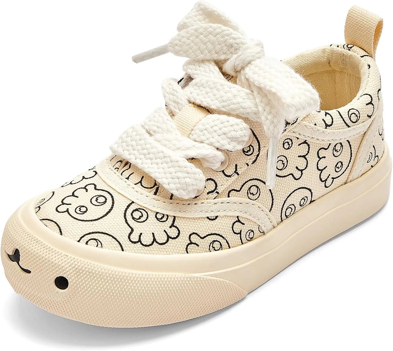Balabala Toddler Sneakers for Boys and Girls Dual Hook and Loops Sneakers Slip On Canvas Shoes Soft and Durable