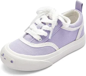 Balabala Toddler Sneakers for Boys and Girls Dual Hook and Loops Sneakers Slip On Canvas Shoes Soft and Durable