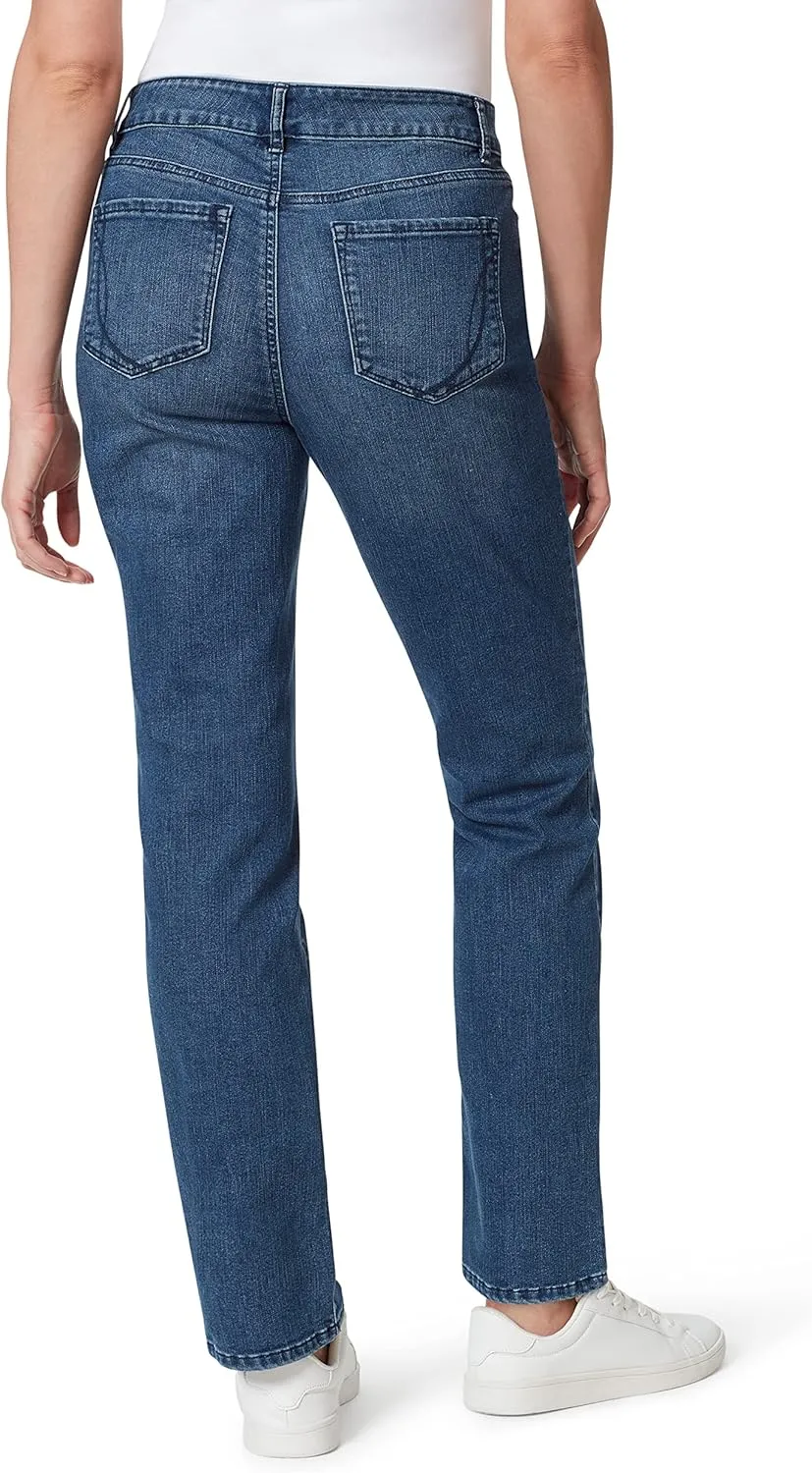 Bandolino Women's Mandie Signature Fit High Rise Straight Leg Jean