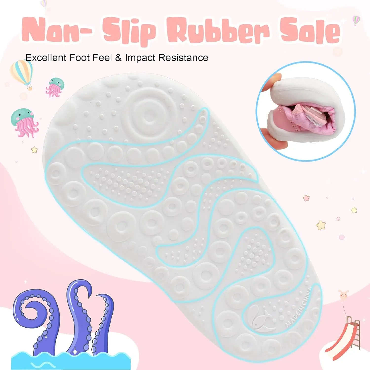 BARERUN Toddler Water Shoes Barefoot Water Shoes for Kids Baby Wide Aqua Socks with Arch Support Quick-Dry Breathable Boys Girls Sandals Walking Shoes for Beach Swim Pool Shoes