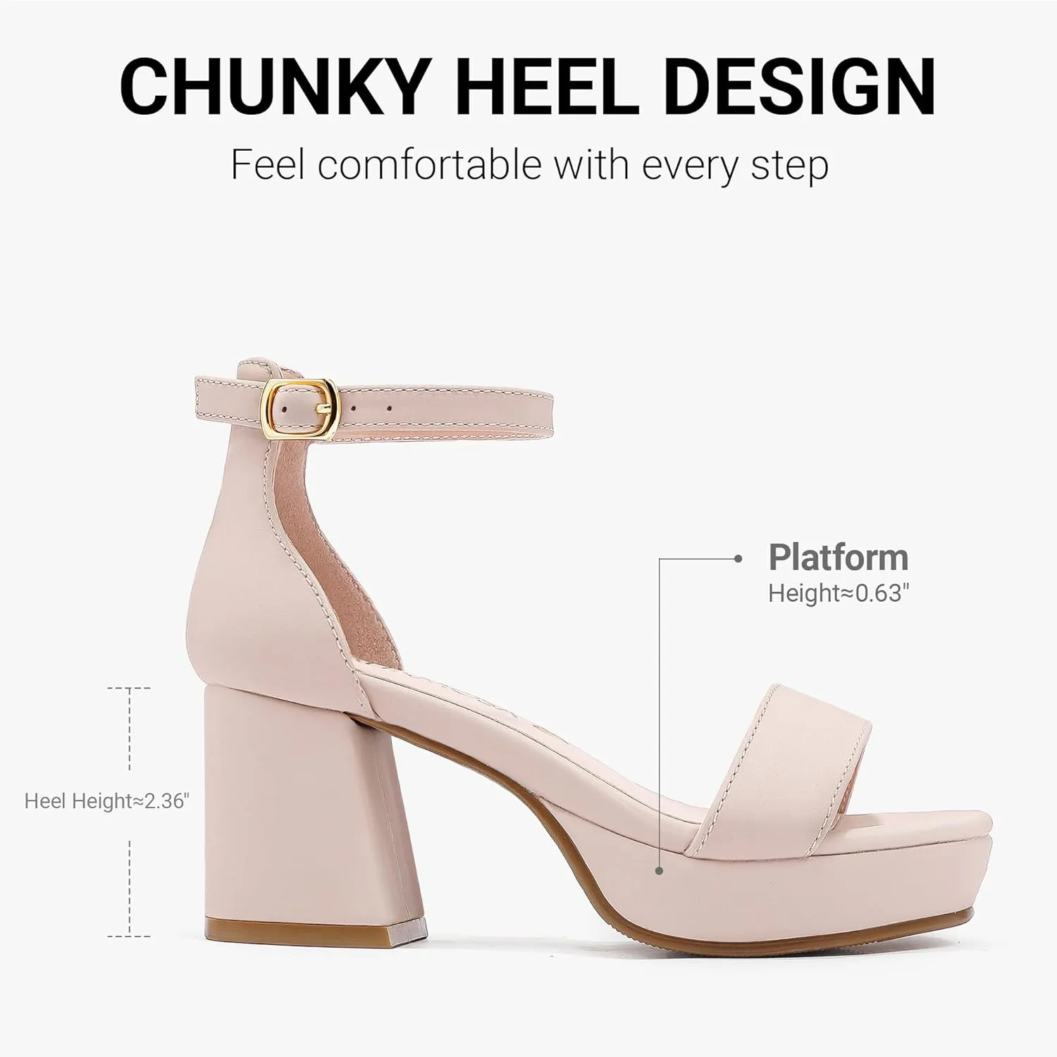Big Girls High Heels Sandals Round Open Toe Kids Dress Shoes Pageant Flower Girl Shoes Wedding Party Ankle Strap Pumps for Little Big Kids