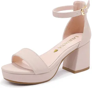 Big Girls High Heels Sandals Round Open Toe Kids Dress Shoes Pageant Flower Girl Shoes Wedding Party Ankle Strap Pumps for Little Big Kids