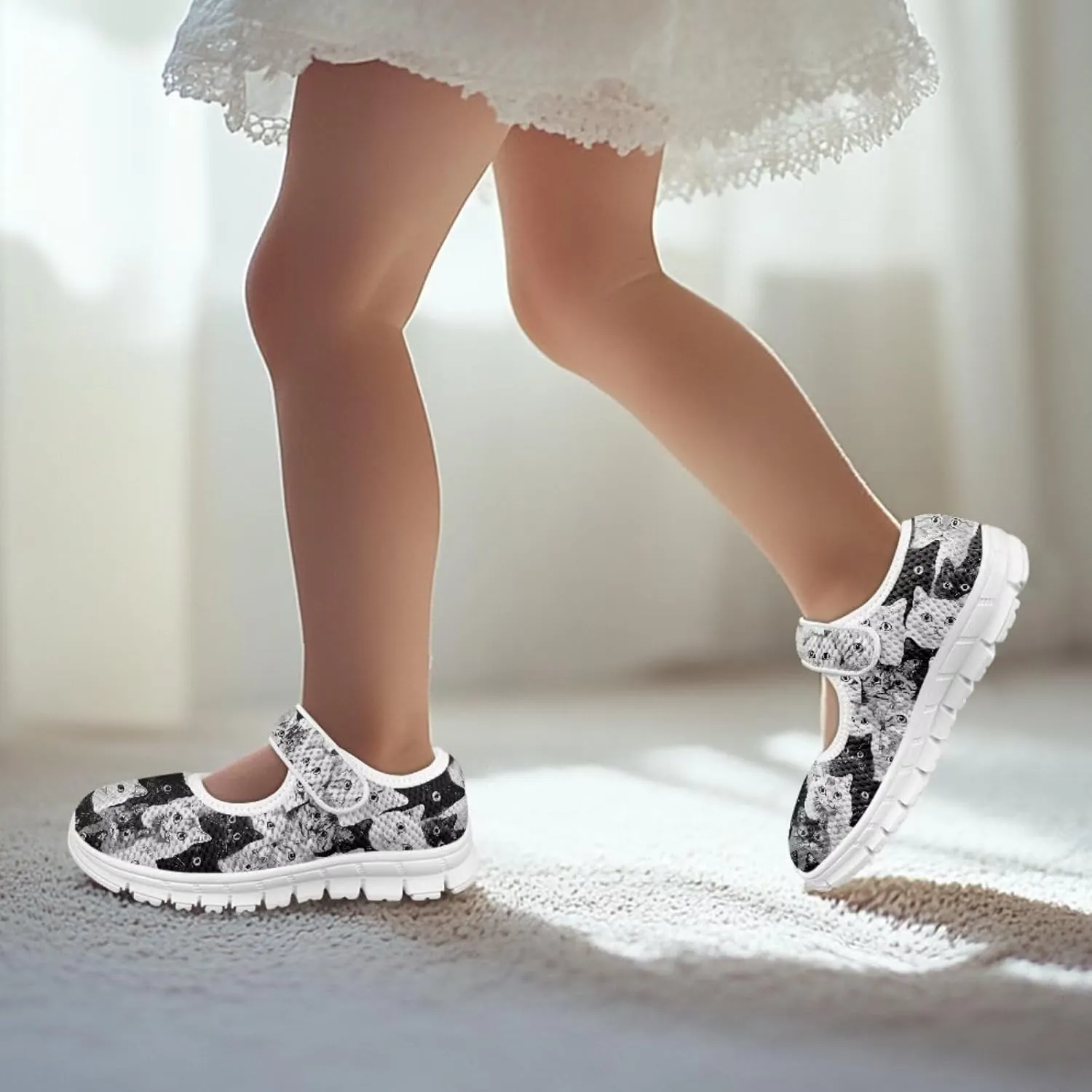 BIGCARJOB Mary Janes Shoes for Toddle Girls Cute Dress Shoes Athletic Gym Shoes Kids School Uniform Shoes