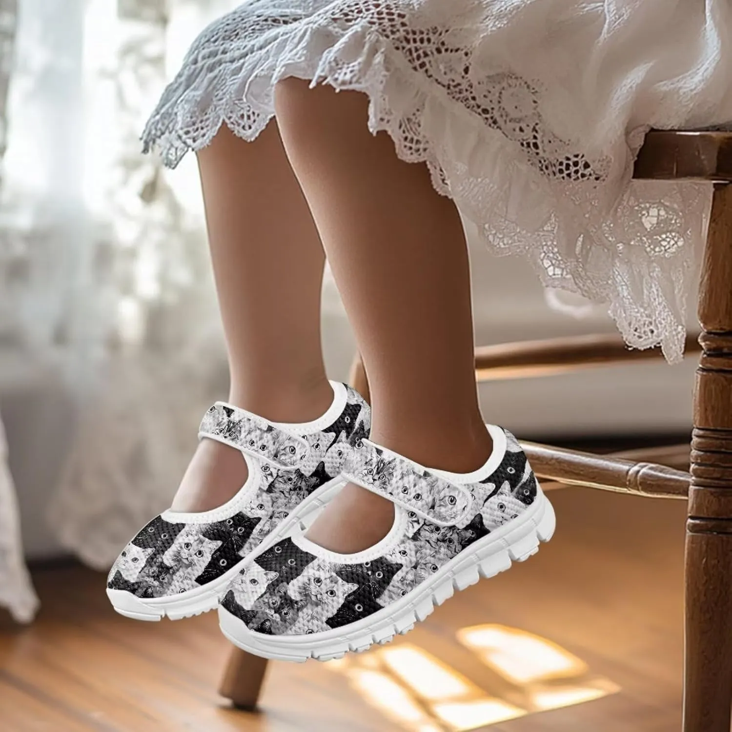 BIGCARJOB Mary Janes Shoes for Toddle Girls Cute Dress Shoes Athletic Gym Shoes Kids School Uniform Shoes