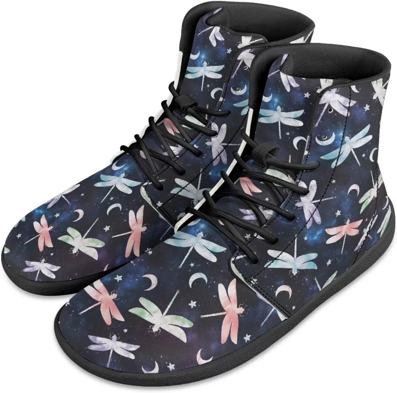 BIGCARJOB Women's Barefoot Boots Winter High Top Barefoot Sneakers Flats Casual Walking Shoes Teens Adult Tennis Shoes Fashion Trainers