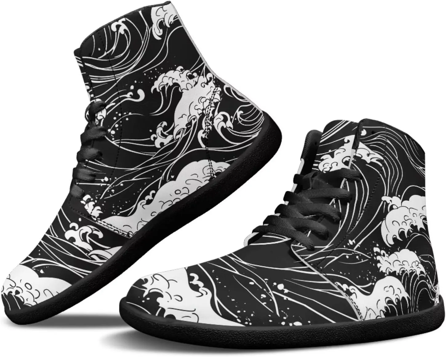 Binienty Mens Barefoot Shoes High Top Womens Minimalist Trail Running Barefoot Shoes Wide Toe Box