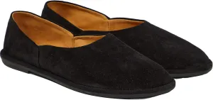 Blue Suede Ballet Flats for Women Cute Round Toe Slip On Mary Jane Flats Casual Comfortable Ballerina Shoes