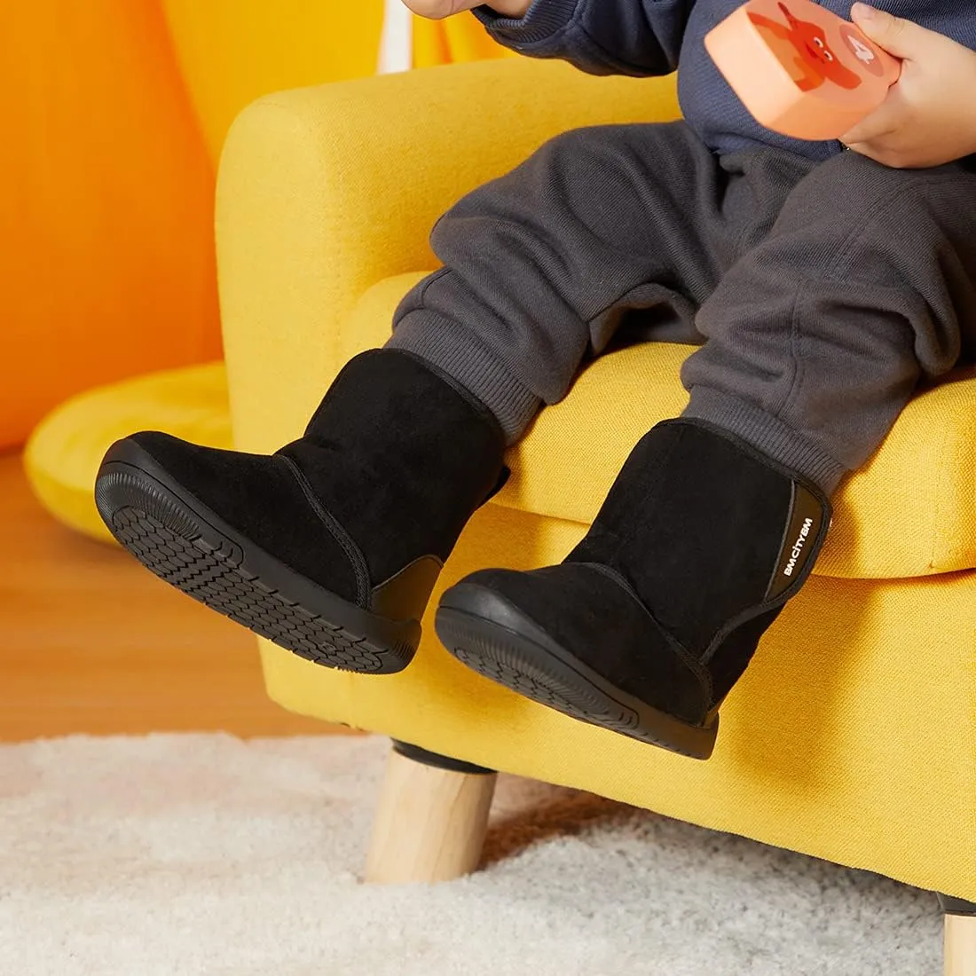 BMCiTYBM Girls Boys Snow Boots Warm Winter Fur Lined Baby Shoes (Infant/Toddler/Little Kid)
