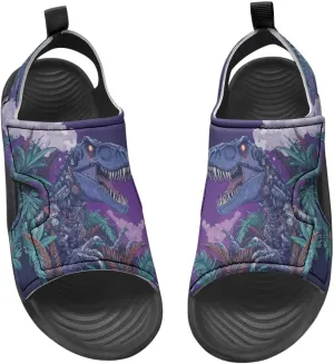 Boys Girls Kids Summer Sandals Slides Open-Toed Beach Sandals Magic Sticker Outdoor Shoes Toddler/Little Kid