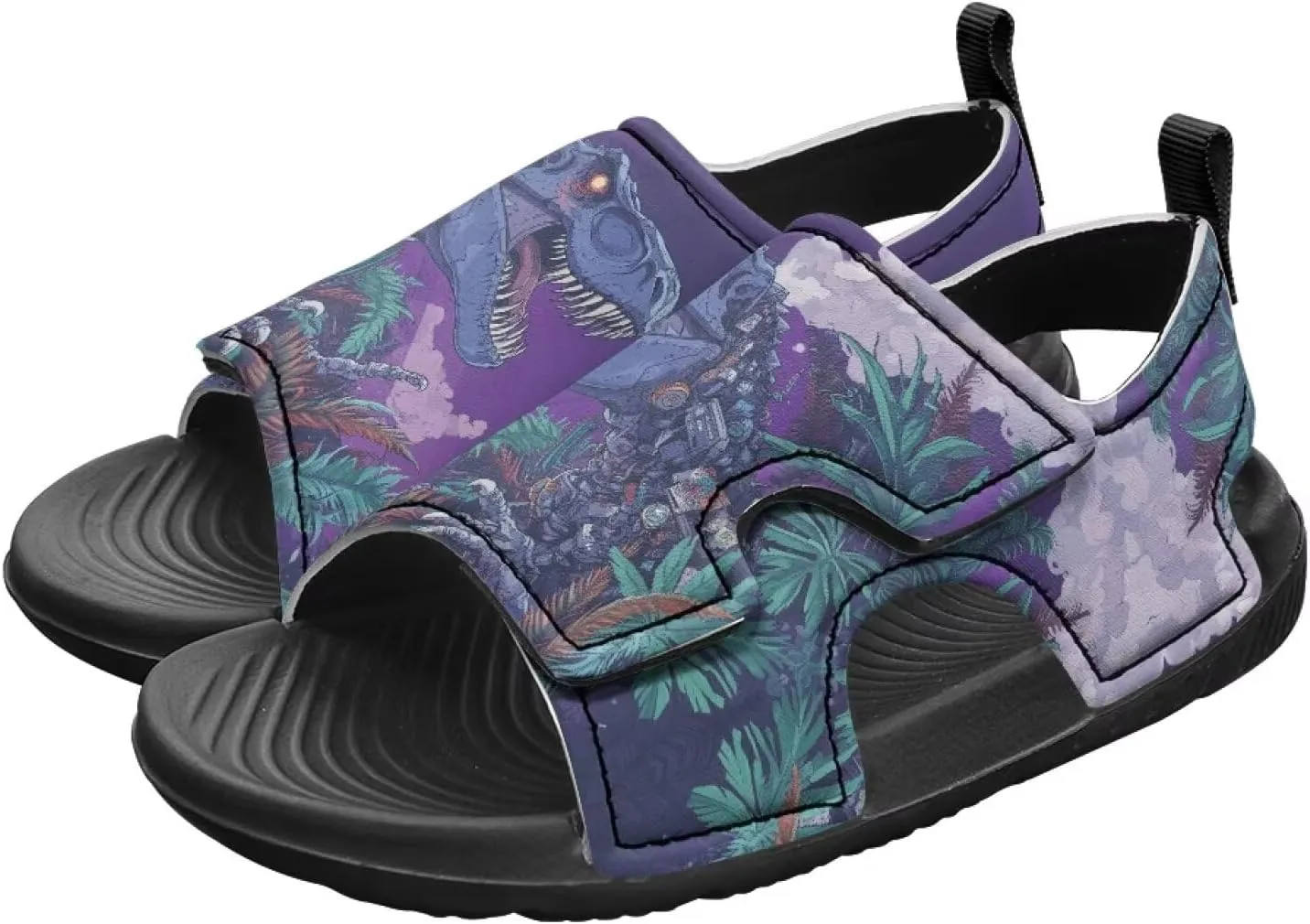 Boys Girls Kids Summer Sandals Slides Open-Toed Beach Sandals Magic Sticker Outdoor Shoes Toddler/Little Kid