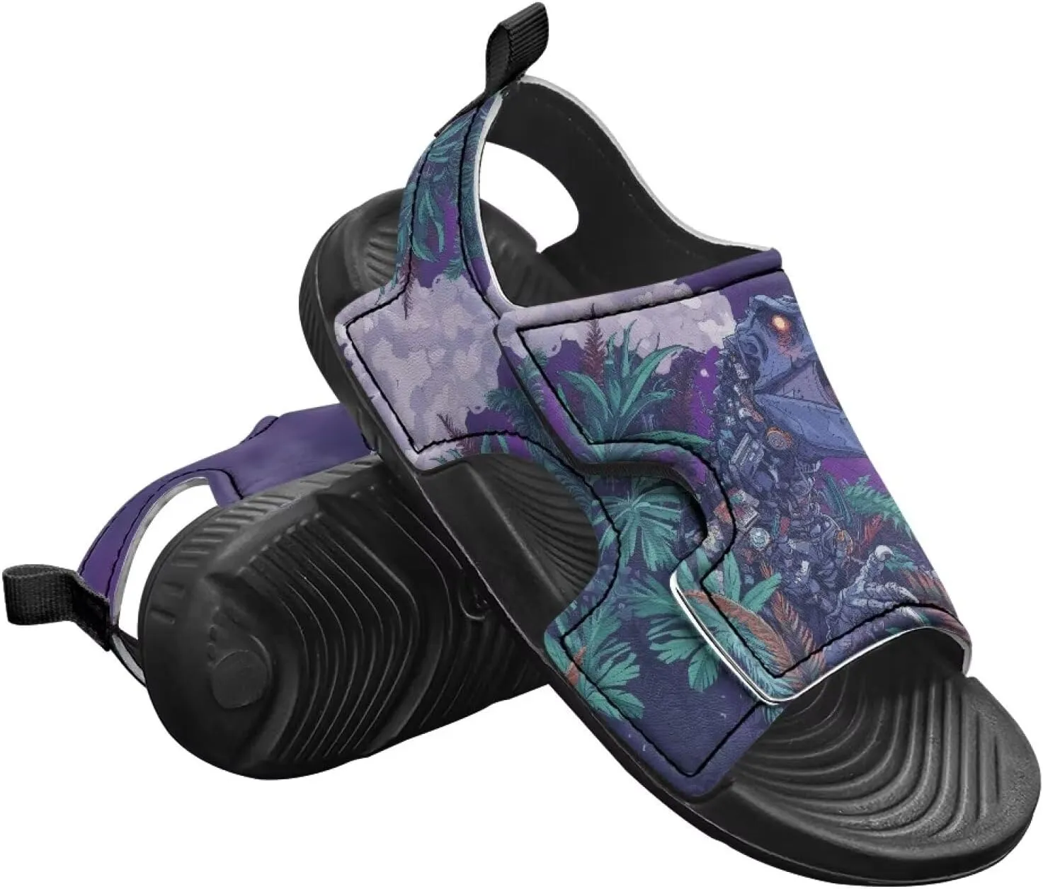 Boys Girls Kids Summer Sandals Slides Open-Toed Beach Sandals Magic Sticker Outdoor Shoes Toddler/Little Kid