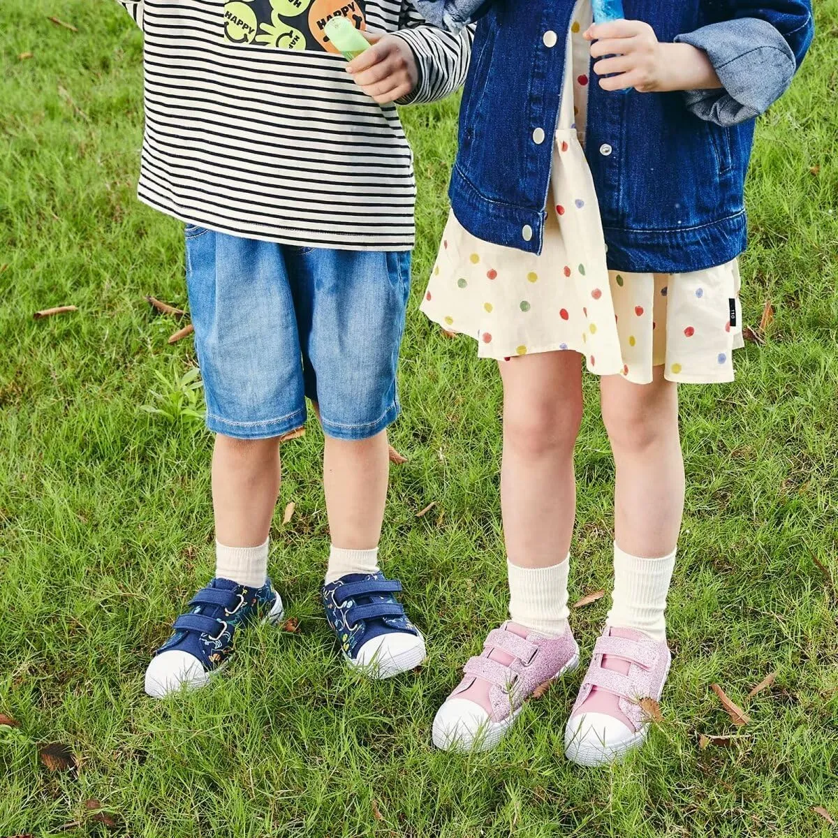Boys Girls Sneakers Toddler Canvas Shoes Kids Walking Shoes with Hook and Loops