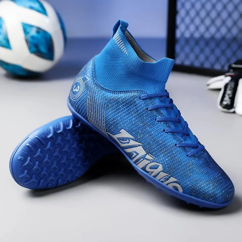Boys Girls Soccer Cleats FG/AG Soccer Shoes Turf Indoor Outdoor Firm Ground High-top Spikes Younth Professional Training Football Boots