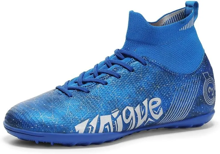 Boys Girls Soccer Cleats FG/AG Soccer Shoes Turf Indoor Outdoor Firm Ground High-top Spikes Younth Professional Training Football Boots