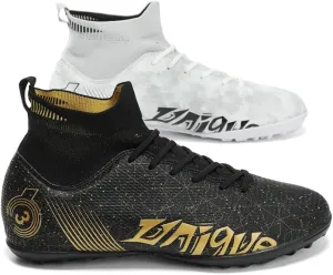 Boys Girls Soccer Cleats FG/AG Soccer Shoes Turf Indoor Outdoor Firm Ground High-top Spikes Younth Professional Training Football Boots