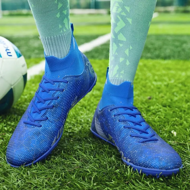 Boys Girls Soccer Cleats FG/AG Soccer Shoes Turf Indoor Outdoor Firm Ground High-top Spikes Younth Professional Training Football Boots