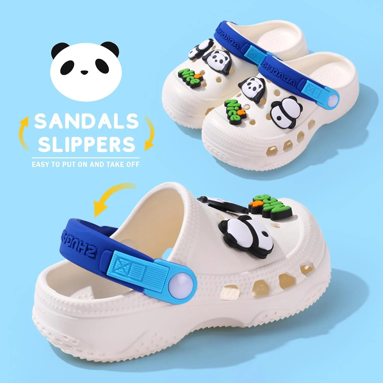 Boys Girls Toddler Clogs Little Kids Slip on Slides Sandals Children Summer Beach Pool Outdoor Water Shoes Shower Slippers