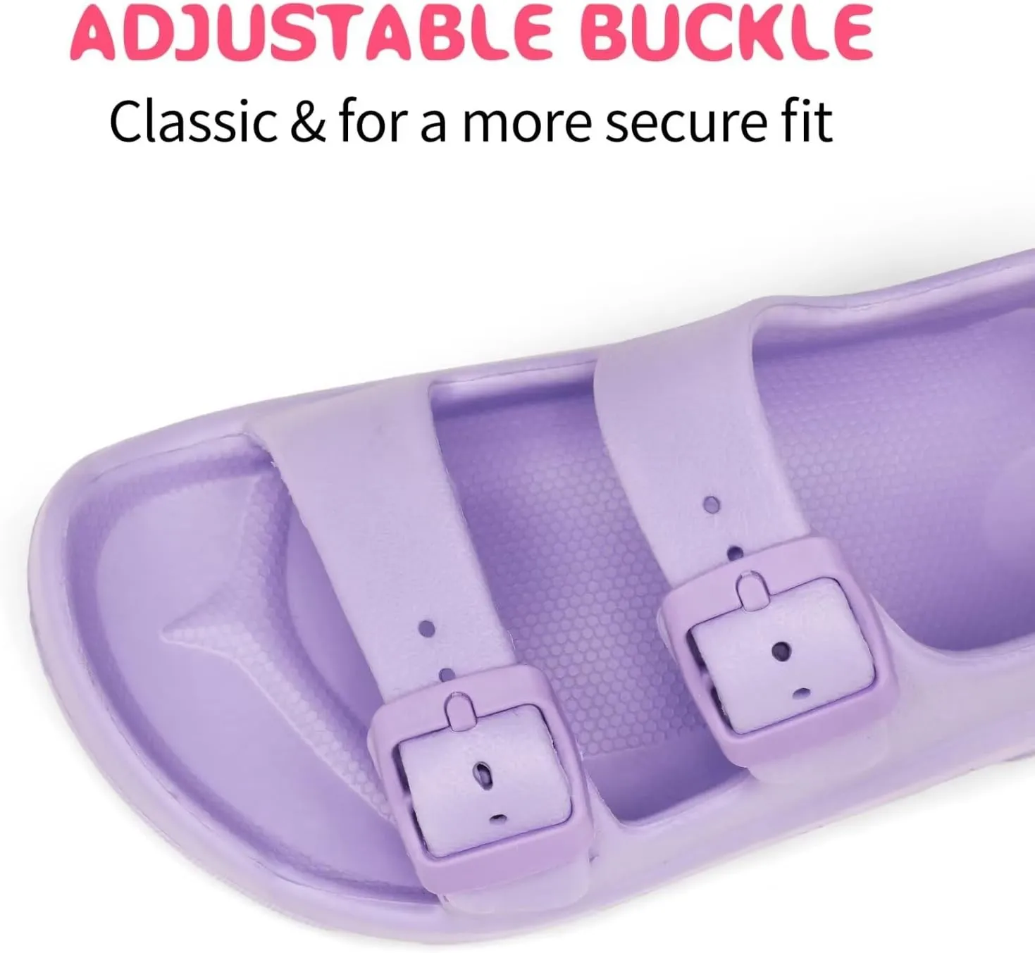 Boys Girls Toddler Little Kid Sandals Buckle Adjustable Water Sandal With Hook Loop Back Strap(Toddler 5-Little Kid 12)