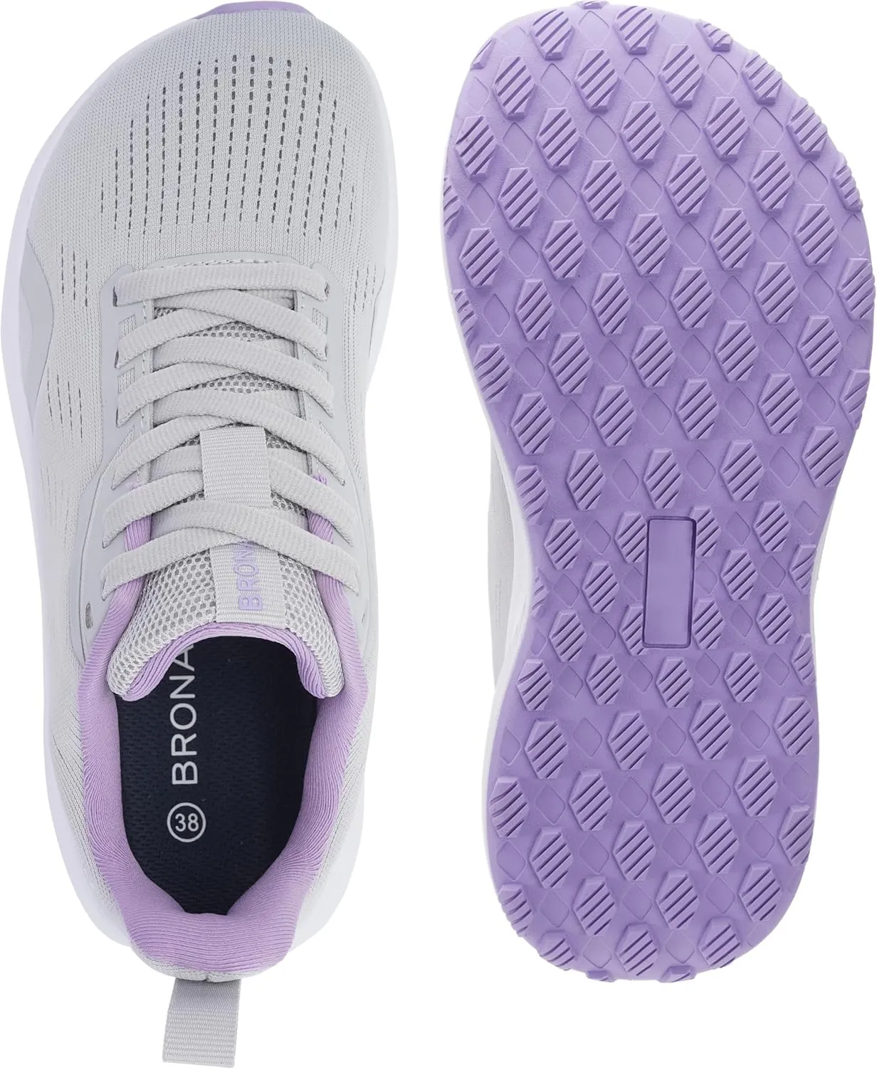 BRONAX Women's Wide Toe Box Road Running Shoes | Wide Athletic Tennis Sneakers with Rubber Outsole