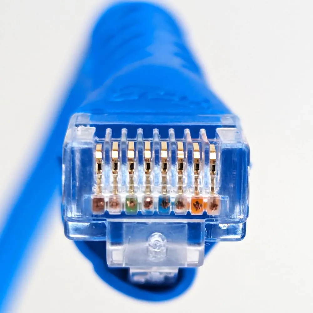 Cablesys Cat 6 Ethernet Patch Cord Snagless Boot, RJ45, Stranded, 550 MHz, UTP, Pure Bare Copper Wire, 24 AWG, LAN Network Patch Cable, Blue, 10 FT, 25-Pack