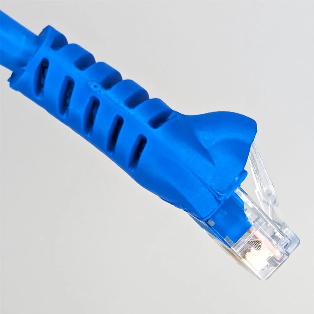 Cablesys Cat 6 Ethernet Patch Cord Snagless Boot, RJ45, Stranded, 550 MHz, UTP, Pure Bare Copper Wire, 24 AWG, LAN Network Patch Cable, Blue, 10 FT, 25-Pack