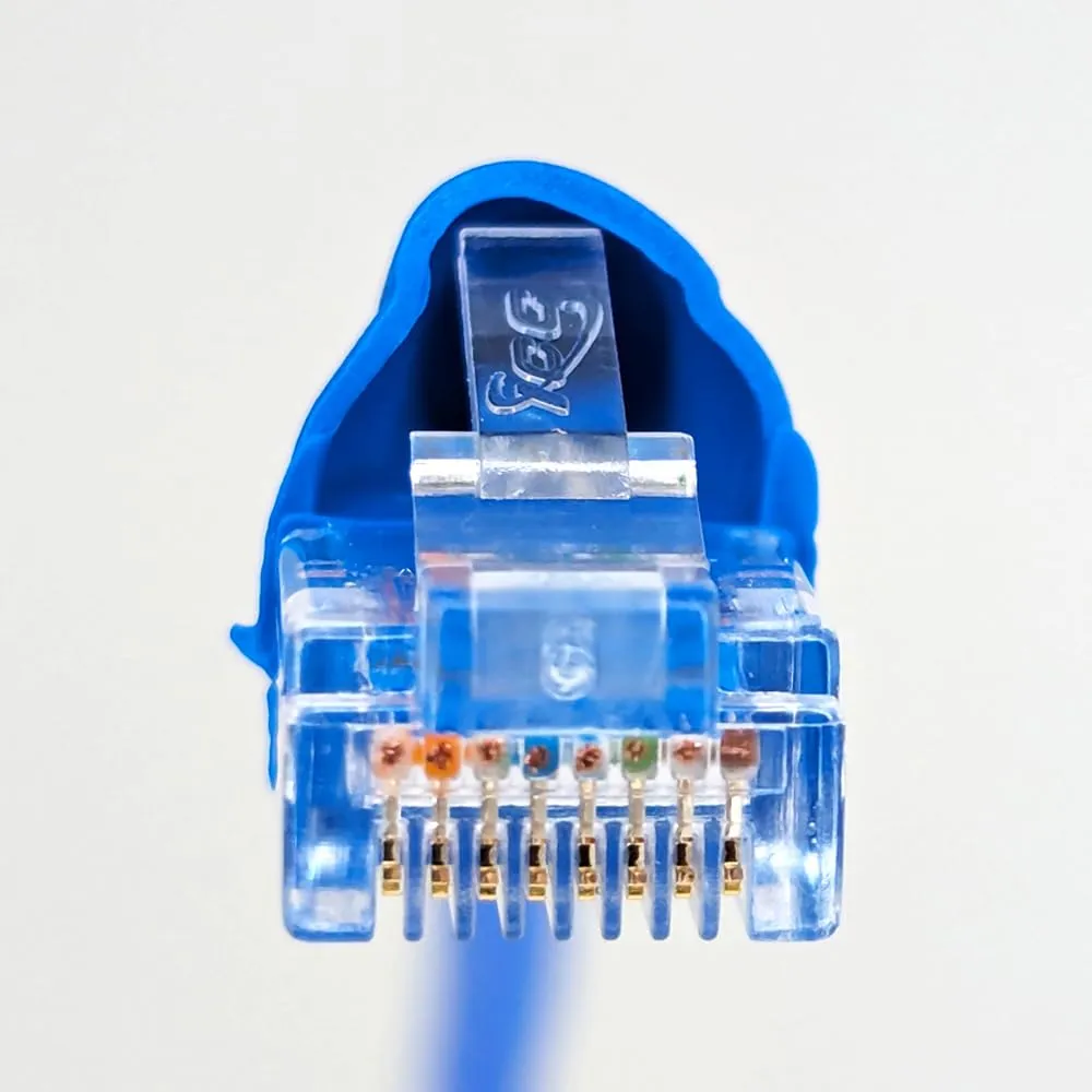 Cablesys Cat 6 Ethernet Patch Cord Snagless Boot, RJ45, Stranded, 550 MHz, UTP, Pure Bare Copper Wire, 24 AWG, LAN Network Patch Cable, Blue, 10 FT, 25-Pack