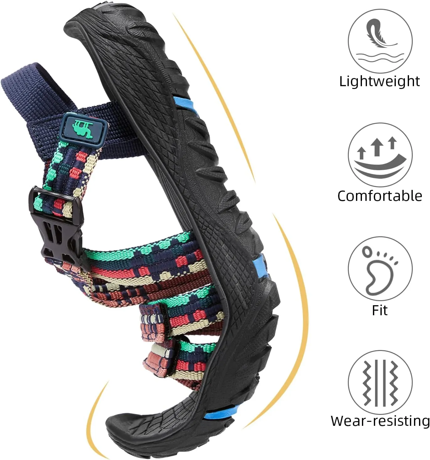 CAMEL CROWN Hiking Sandals for Women Outdoor Sports Sandals Open Toe Athletics Sandals Braided Tape Walking Sandal