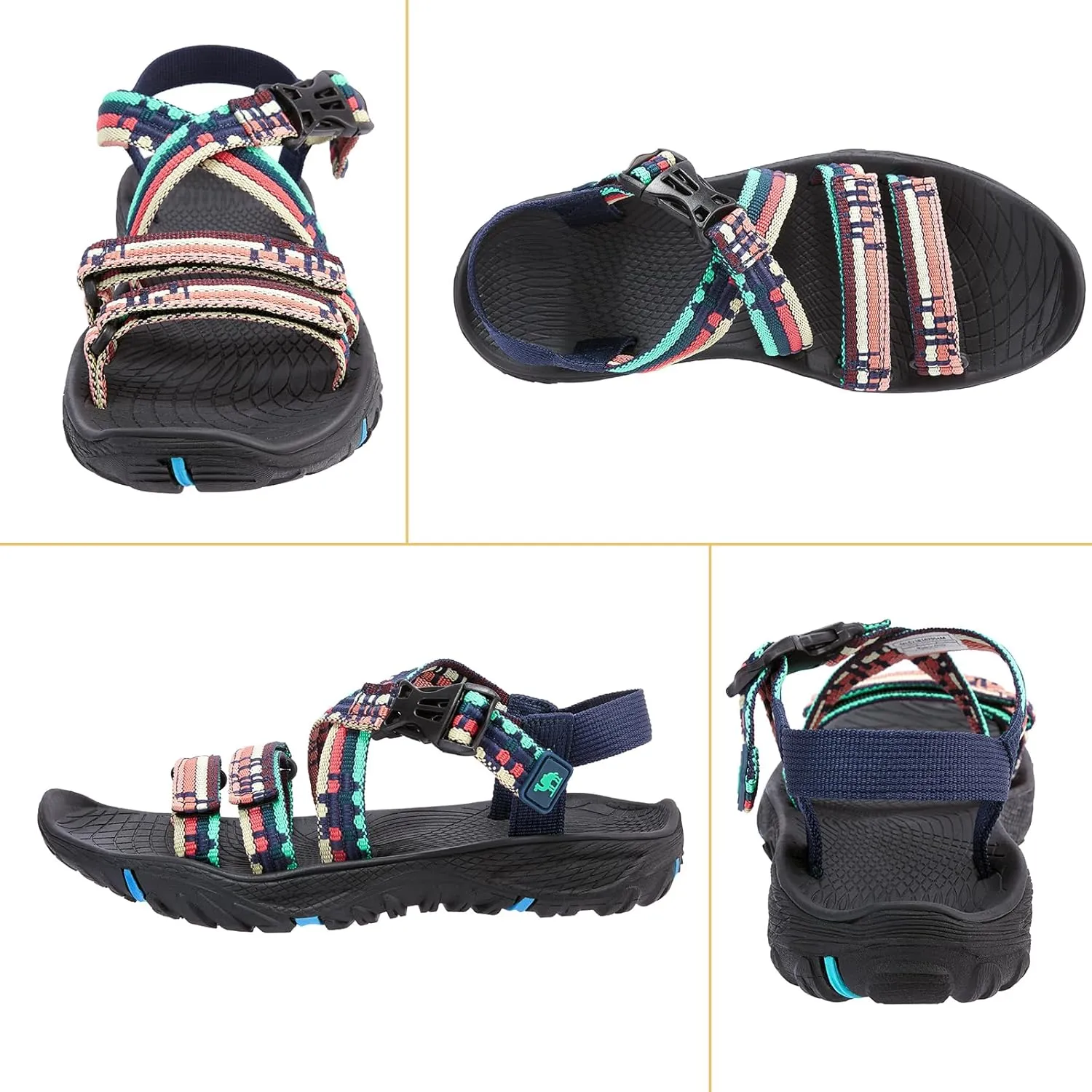 CAMEL CROWN Hiking Sandals for Women Outdoor Sports Sandals Open Toe Athletics Sandals Braided Tape Walking Sandal